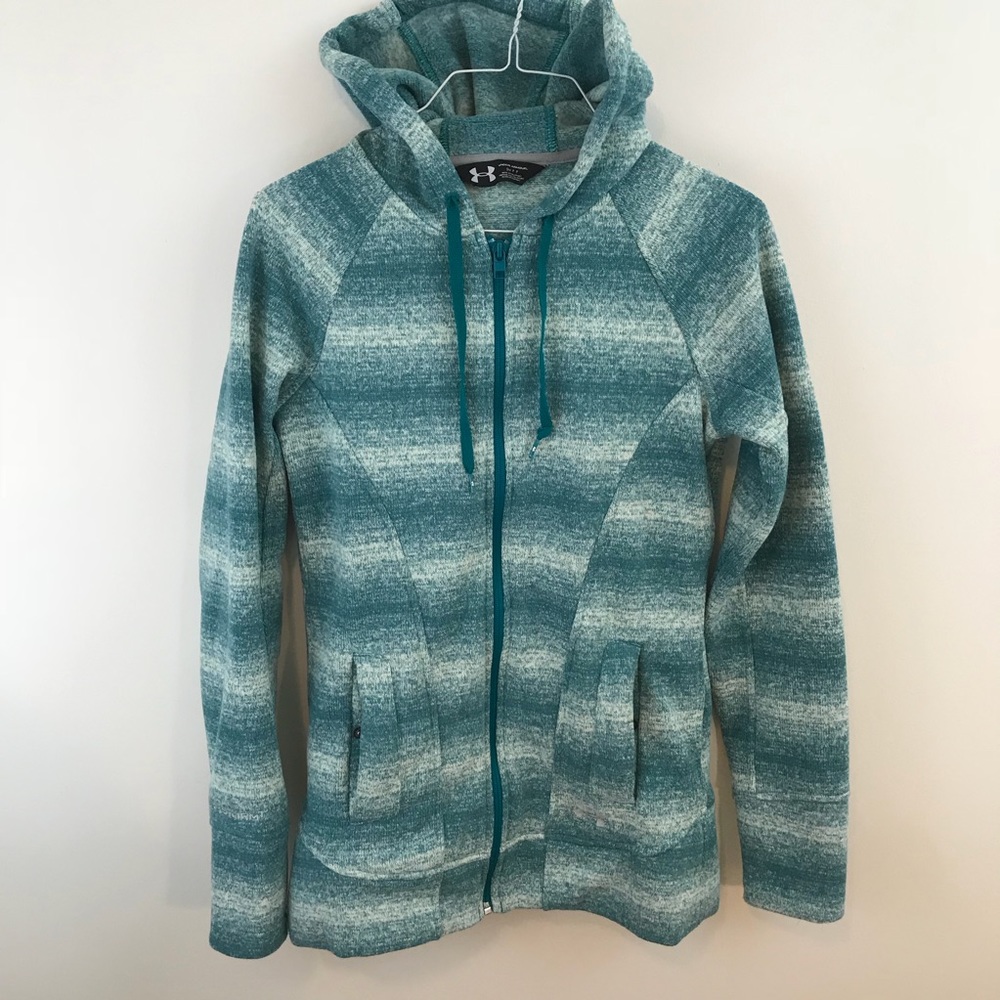 Under Armour | Teal Heathered Striped Full Zip